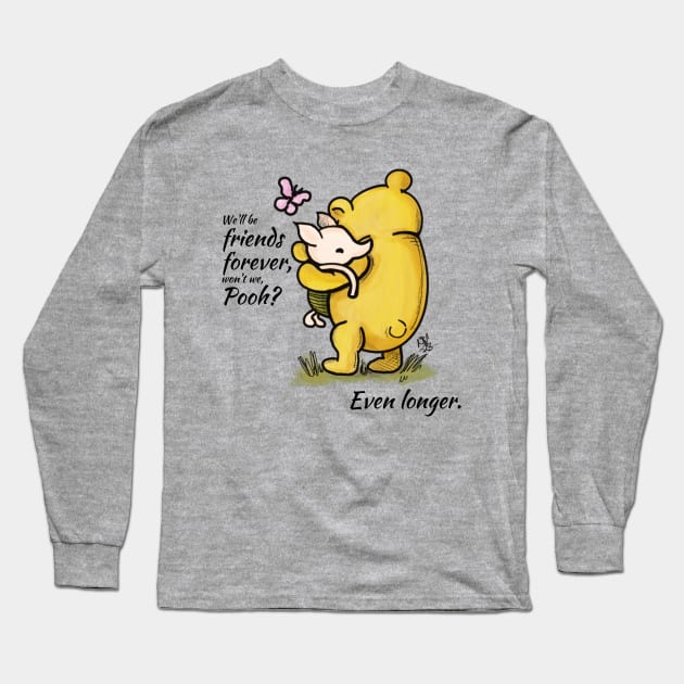 Friends Forever - Classic Winnie the Pooh and Piglet, too Long Sleeve T-Shirt by Alt World Studios
